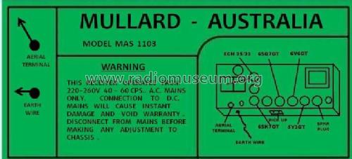 MAS1103; Mullard Radio (ID = 2779960) Radio