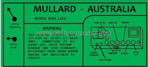 MAS1103; Mullard Radio (ID = 2779960) Radio