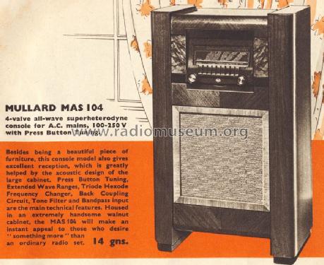 MAS104; Mullard Wireless, (ID = 1226966) Radio