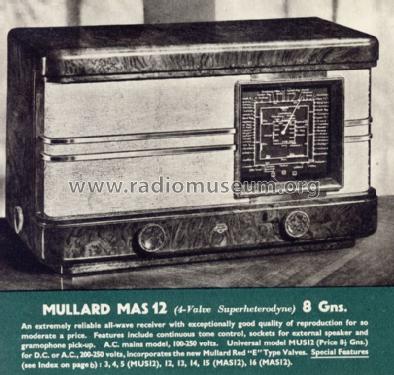 MAS12; Mullard Wireless, (ID = 1226094) Radio