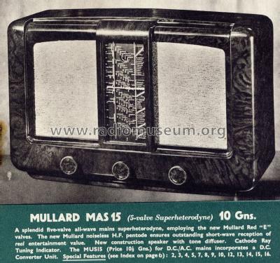 MAS15; Mullard Wireless, (ID = 1226096) Radio