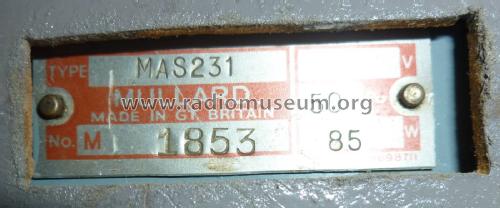 MAS-231; Mullard Wireless, (ID = 2603916) Radio