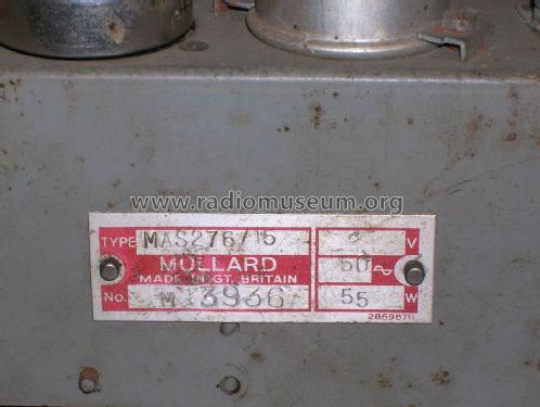 MAS 276/15; Mullard Wireless, (ID = 2860180) Radio
