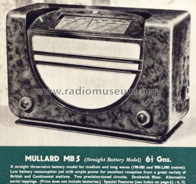 MB5; Mullard Wireless, (ID = 1226100) Radio