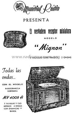 Mignon U ; Mundial Radio; (ID = 1380027) Radio