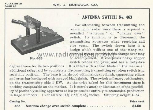 Antenna Switch ; Murdock, WM.J. Co.; (ID = 2005884) Radio part