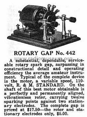 Rotary Spark Gap No. 442; Murdock, WM.J. Co.; (ID = 1062355) Amateur-D