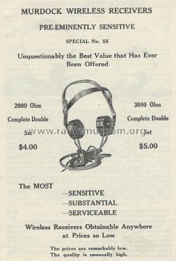 Wireless Receivers No. 55; Murdock, WM.J. Co.; (ID = 1978777) Speaker-P