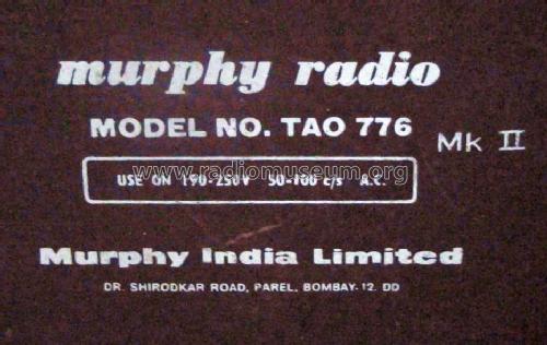 TAO-776 MKII; Murphy India Ltd.; (ID = 899349) Radio