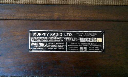 A24; Murphy Radio Ltd.; (ID = 212427) Radio