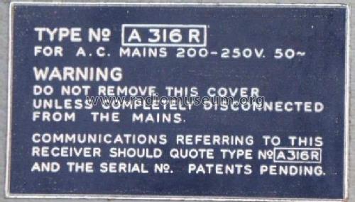 A316R; Murphy Radio Ltd.; (ID = 2283247) Radio