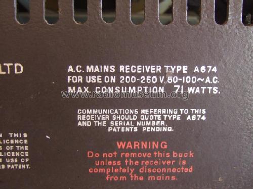 A674; Murphy Radio Ltd.; (ID = 755417) Radio