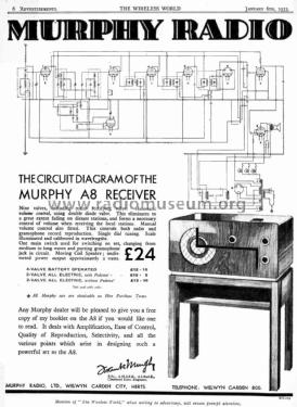 A8; Murphy Radio Ltd.; (ID = 2739791) Radio