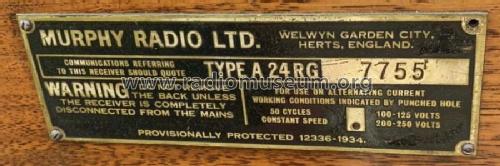 Radiogram A24RG; Murphy Radio Ltd.; (ID = 2635754) Radio