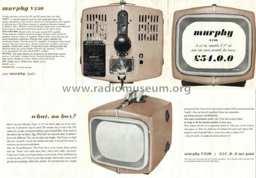 V230; Murphy Radio Ltd.; (ID = 1460868) Television