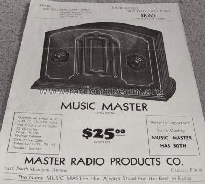 Universal ; Music Master; (ID = 1716410) Radio