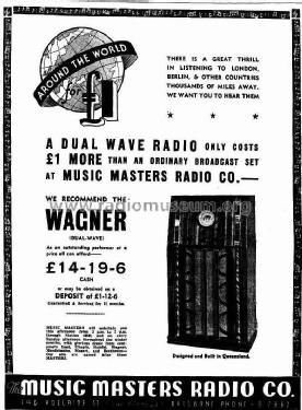 Wagner Dual Wave ; Music Masters Radio (ID = 2148777) Radio