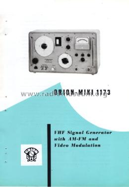 VHF Signal Generator 1173; Müszeripari Kutató (ID = 1343819) Ausrüstung