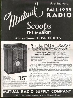 B-101 ; Mutual Radio Supply (ID = 1233667) Radio