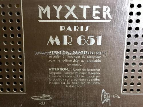 MR651; Myxter; Paris (ID = 2502988) Radio