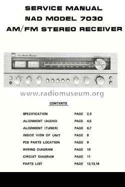 Stereophonic Receiver 7030; NAD, New Acoustic (ID = 1986402) Radio