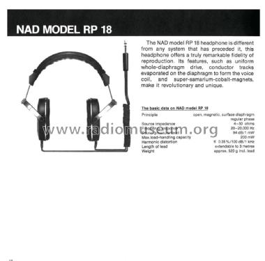 RP-18; NAD, New Acoustic (ID = 2118497) Speaker-P