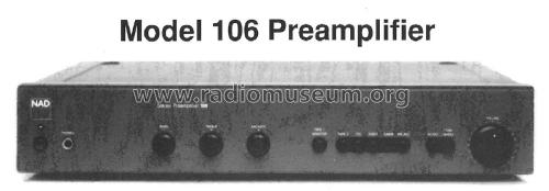Stereo Preamplifier 106; NAD, New Acoustic (ID = 1857222) Ampl/Mixer