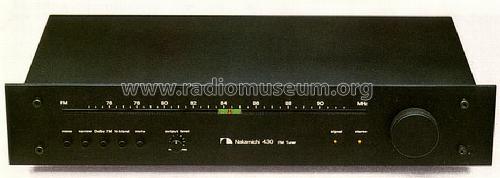 FM Tuner 430; Nakamichi Co.; Tokyo (ID = 1152056) Radio