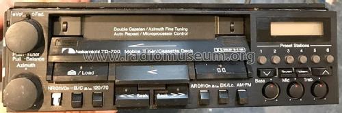 Mobile Tuner/Cassette Deck TD-700, E, D; Nakamichi Co.; Tokyo (ID = 2635179) Car Radio