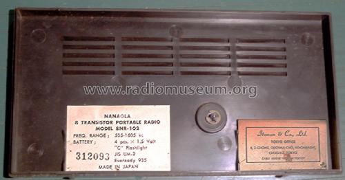 High Sensitivity 8 Transistor 8NR-102; Nanaola Nanao Radio (ID = 2617200) Radio