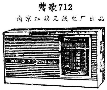 Yingge 莺歌 712; Nanjing 南京红旗无线... (ID = 817089) Radio