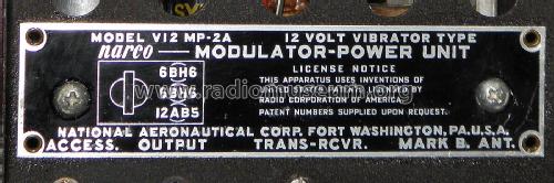 Modulator-Power Unit V12 MP-2A; Narco, National (ID = 2026860) Power-S