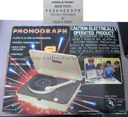 Power-Tronic Phonograph 00002; Nasta Industries Inc (ID = 990131) R-Player