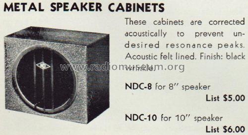 Speaker Cabinet NDC-10; National Company; (ID = 2049934) Cabinet