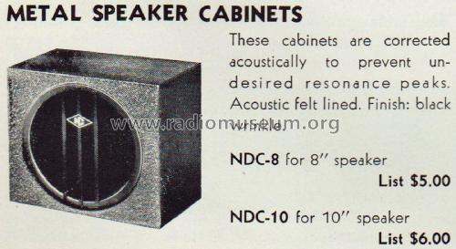 Speaker Cabinet NDC-8; National Company; (ID = 2049933) Cabinet