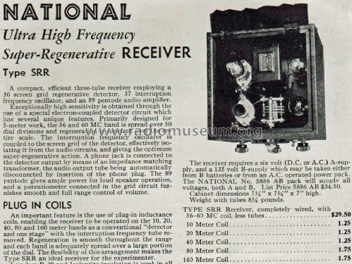 Super-Regenerative Receiver SRR; National Company; (ID = 2053722) Amateur-R