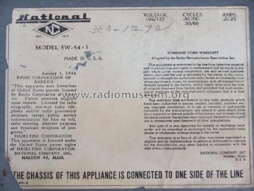 SW-54; National Company; (ID = 2205311) Amateur-R
