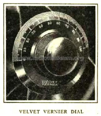 Velvet Vernier Dial A Dial; National Company; (ID = 1307219) Radio part