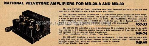 Velvetone ; National Company; (ID = 688136) Ampl/Mixer