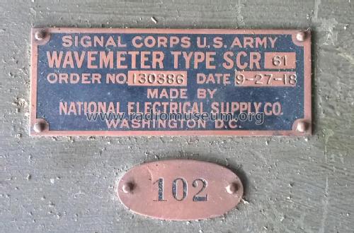 Wavemeter SCR-61; National Electric (ID = 2263461) Militär