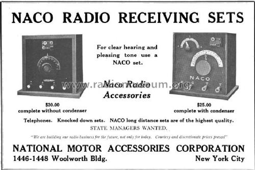 Naco Radio Receiving Set ; National Motor (ID = 1704184) Crystal