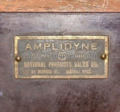 Amplidyne '5' ; National Products (ID = 1039326) Radio