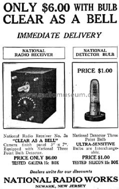 Radio Receiver No. 3A; National Radio Works (ID = 1441627) Radio