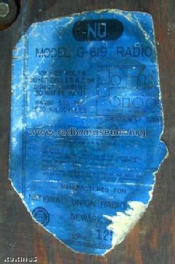 G-619; National Union Radio (ID = 357502) Radio