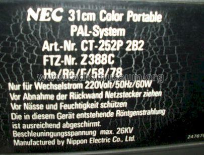 31 cm Color Portable Art.-Nr. CT-252P 2B2; NEC Corporation, (ID = 1241060) Television
