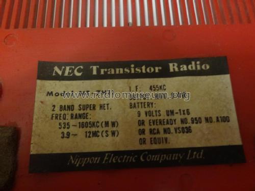 NT-7H11; NEC Corporation, (ID = 2061484) Radio