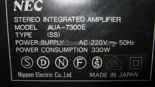 Stereo Integrated Amplifier AUA-7300E ; NEC Corporation, (ID = 1910192) Verst/Mix