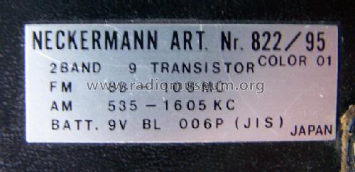 2 Band 9 Transistor Radio 822/95 ; Neckermann-Versand (ID = 512035) Radio