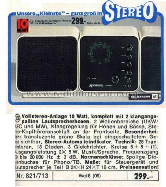 Vollstereo-Anlage Art. Nr. 821/713; Neckermann-Versand (ID = 766759) Radio