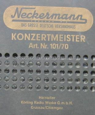 Konzertmeister 3976 Art. Nr. 101/70; Neckermann-Versand (ID = 244953) Radio